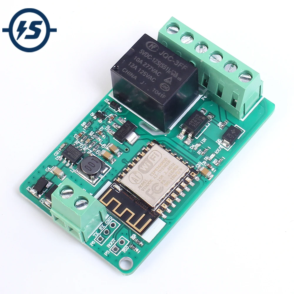 Релейный модуль ESP8266 сетевое реле Wi Fi вход постоянного тока 7 В ~ 30 плата