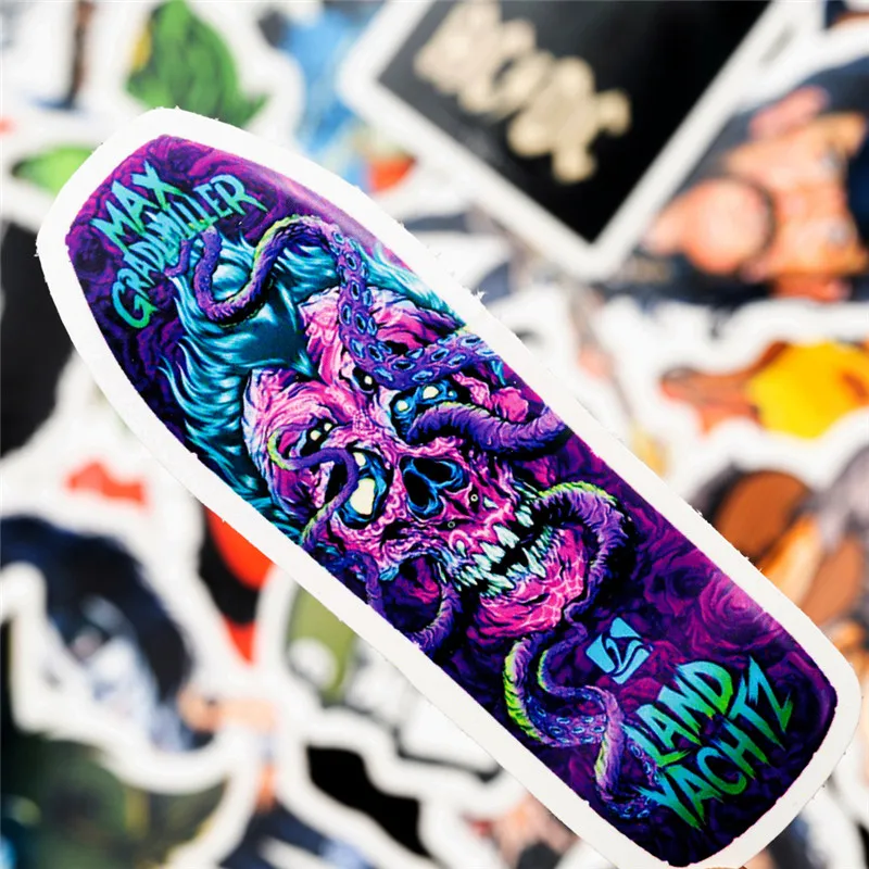 30 шт. в лоте Рок наклейки черепом Стикеры для Чемодан скейтборд мотоцикл ноутбук