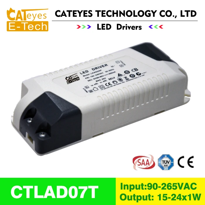 3 шт. Бесплатная доставка постоянного тока 24 Вт Светодиодный драйвер 320mA 50-80 в с TUV