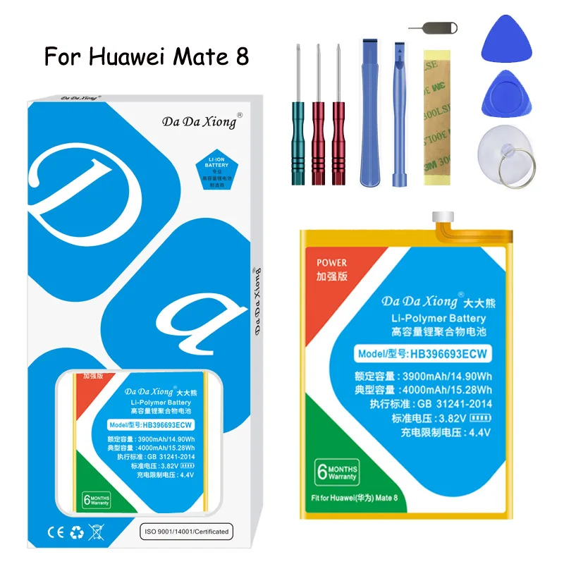 Оригинальный Da Xiong литий полимерный аккумулятор HB396693ECW для Huawei Mate 8 4000 мАч сменные
