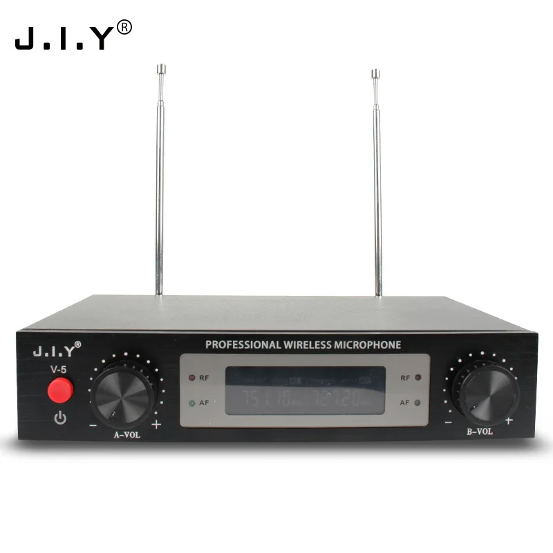 VHF wireless microphone 2 channels handheld mic system for conference teaching Karaoke party church | Электроника