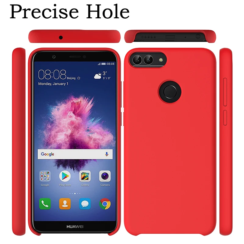 Huawei P Smart чехол мягкий жидкий силиконовый чехол для задней панели huawei P30 Pro P20 mate 20 Pro X Honor 9 10 Lite V20 8C 8X матовый чехол