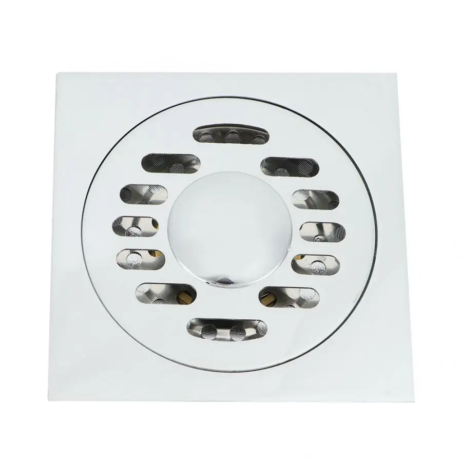 Медная квадратная напольная дренажная сетка для душа с защитой от запаха крышка