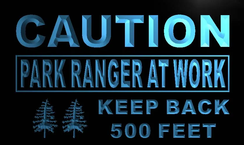 LN613-внимание Park Ranger на работе светодиодный знак неонового света | Дом и сад