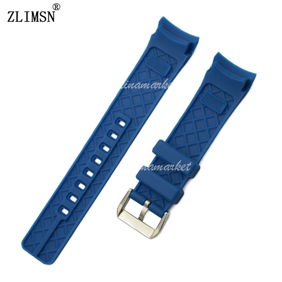 ZLIMSN Rubber watch band For IWC 21MM SiliconeMen Watchbands Top Brand Watch Strap