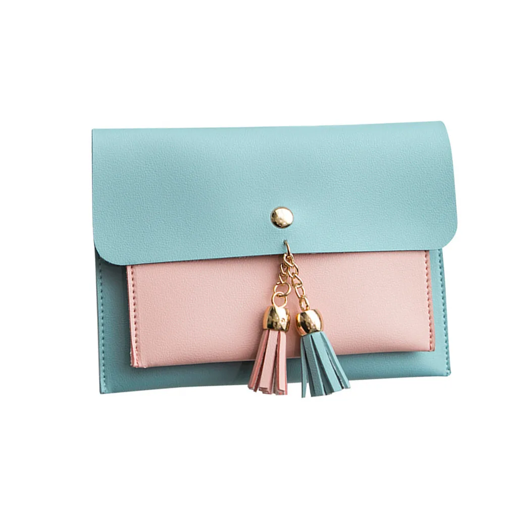Для женщин мода двойной складной верх Ленточки Crossbody сумка на ремне телефон