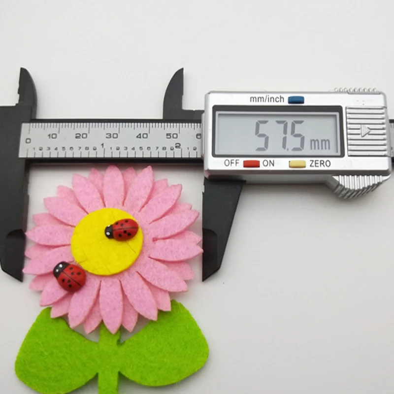 5 шт. декоративные наклейки в виде цветов для детской комнаты|Войлок| |