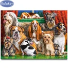 Алмазная живопись с 3d собаками чихуахуа, картина с кристаллами 5d, полноразмерная круглая вышивка, животные, домашний декор