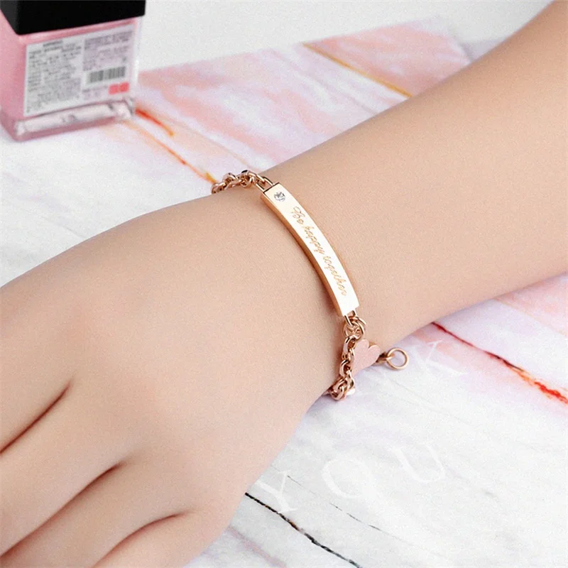 Браслет женский из розового золота с гравировкой имени|bracelet rose|bracelet rose goldgold bracelet |