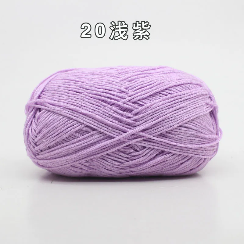 8ply хлопковая пряжа, теплая Детская Пряжа для ручного вязания, детское одеяло ручной вязки, мягкая пряжа для вязания крючком, приятная для кожи пряжа DIY - Цвет: 20