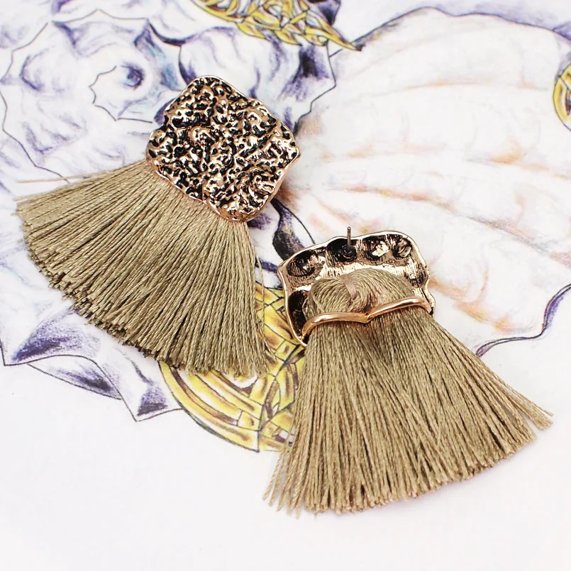 MANILAI богемный стиль Женская мода винтажные металлические висячие серьги