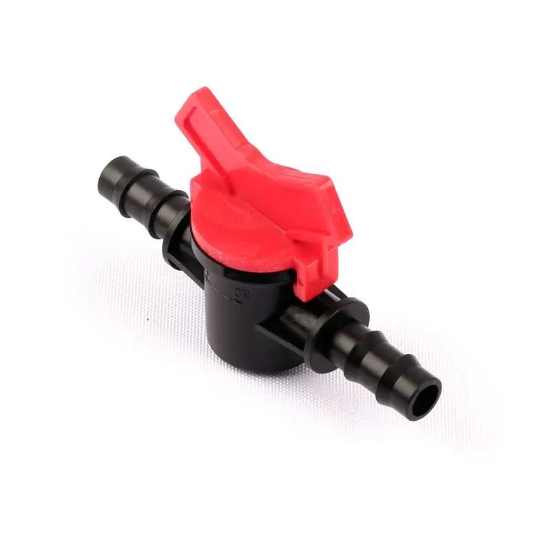 50pcs 8/11mm Garden Irrigation Hose Ball Valve Barbed Straight Pipe Valve Connector Raised Bed Drip Sprinkling System Parts