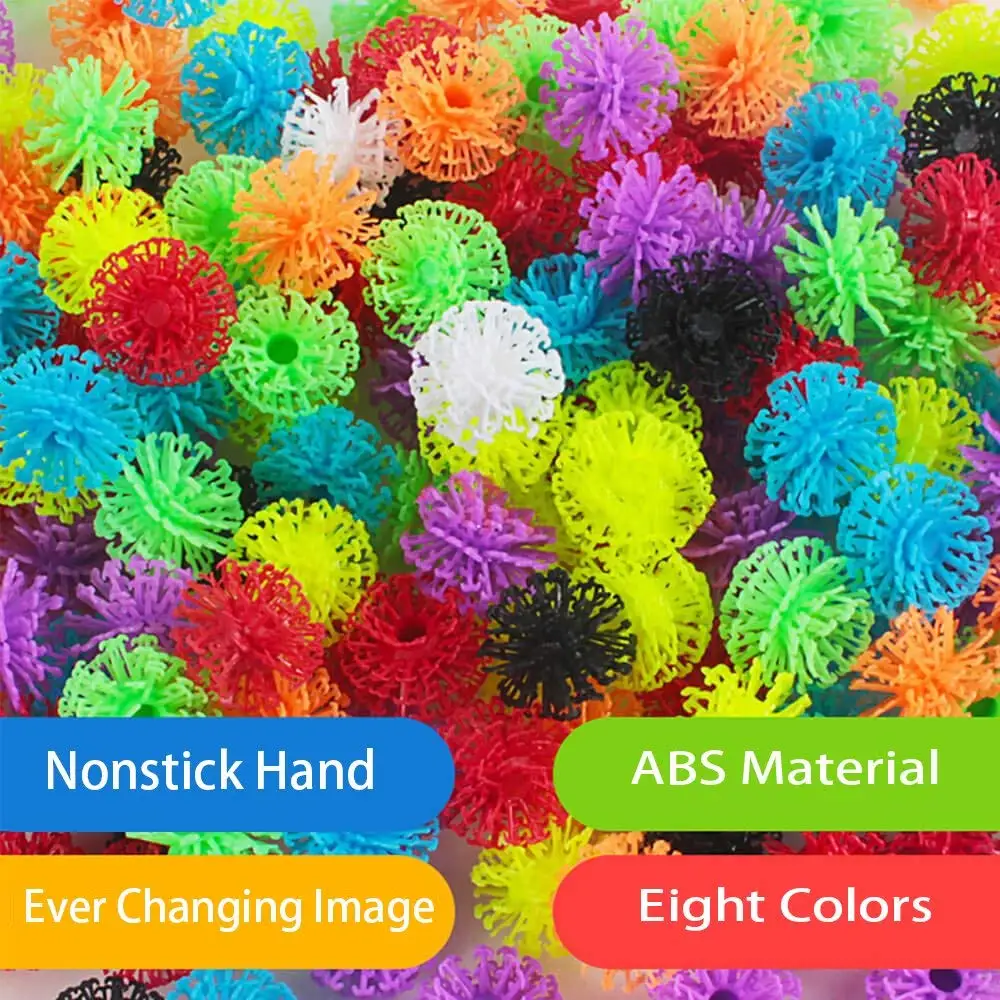 1000PCS/Set Assemble 3D Puzzle DIY Puff Ball Squeezed Ball Creative Thorn Ball Creative Handmade Educational Toys Without Box