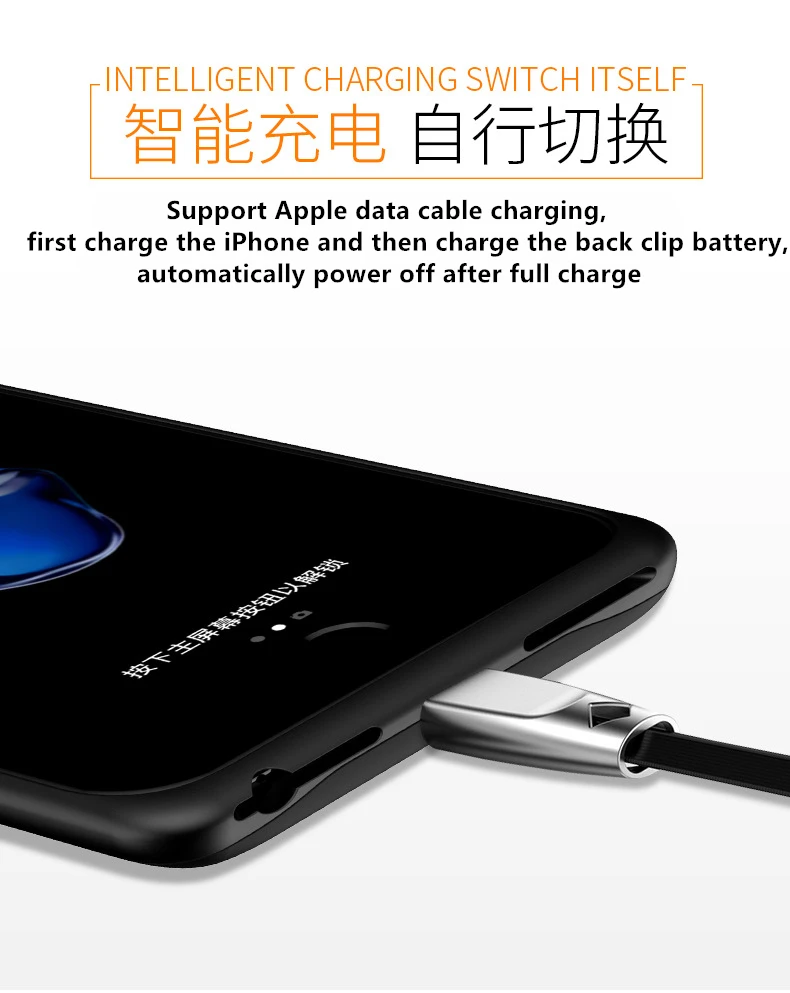 Чехол для аккумулятора 5000-7000 мАч ультра тонкий для iphone 6 Plus 6s 7 8 Plus внешний аккумулятор чехол s для iphone 6 6s 7 8 зарядное устройство