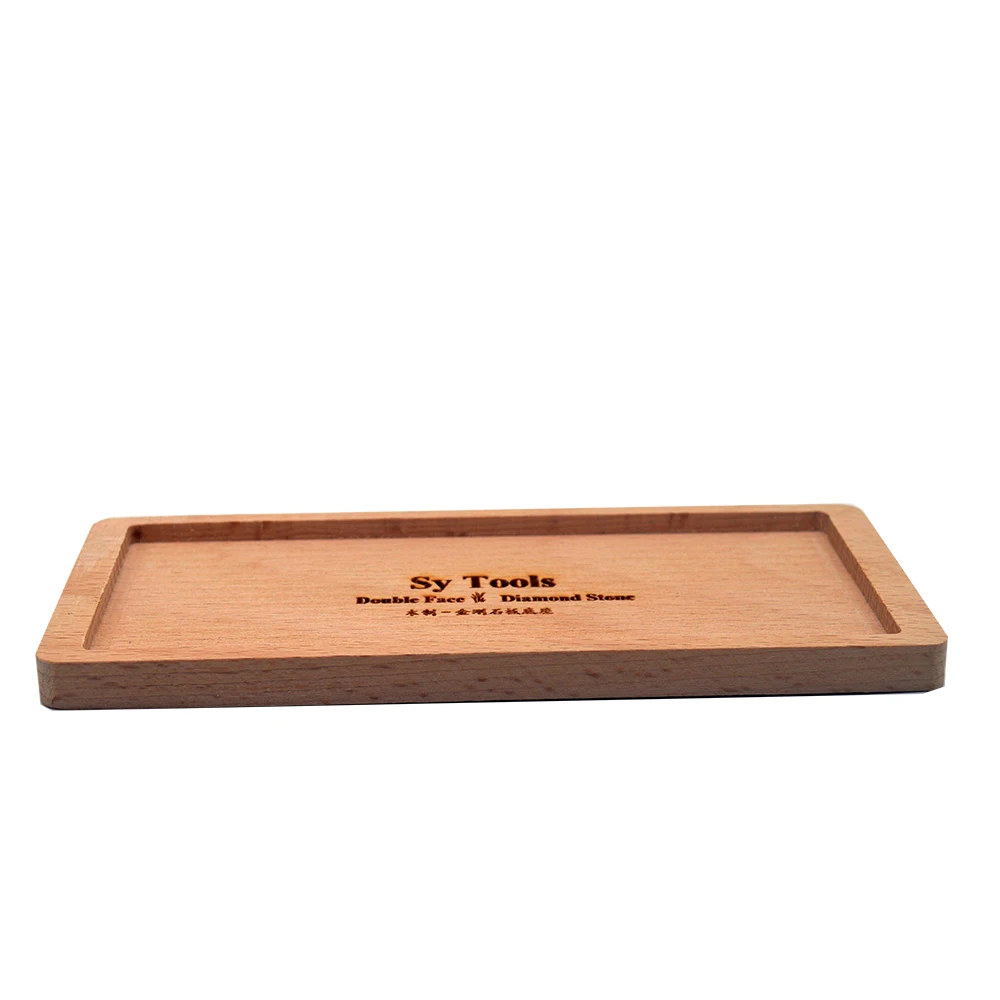 wood base 80-3000 зернистость " двухсторонний Алмазный точильный камень бар точильный камень Полировочный блок точилка для ножей деревянная Нескользящая основа - Color: wood base