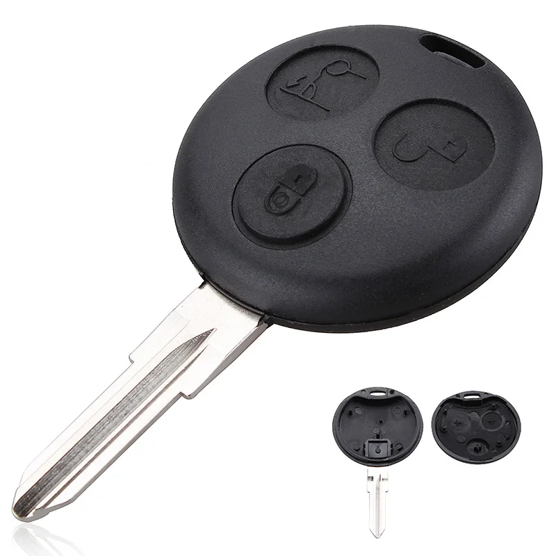 Чехол для автомобильного ключа 3 кнопки Mercedes w124 w202 w210 w203 Benz Smart Fortwo Key Shell Remote transponder
