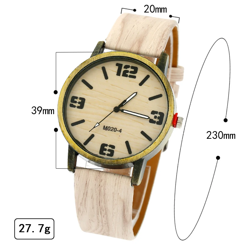 Женские наручные часы Gnova минималистичные кварцевые из искусственной кожи с