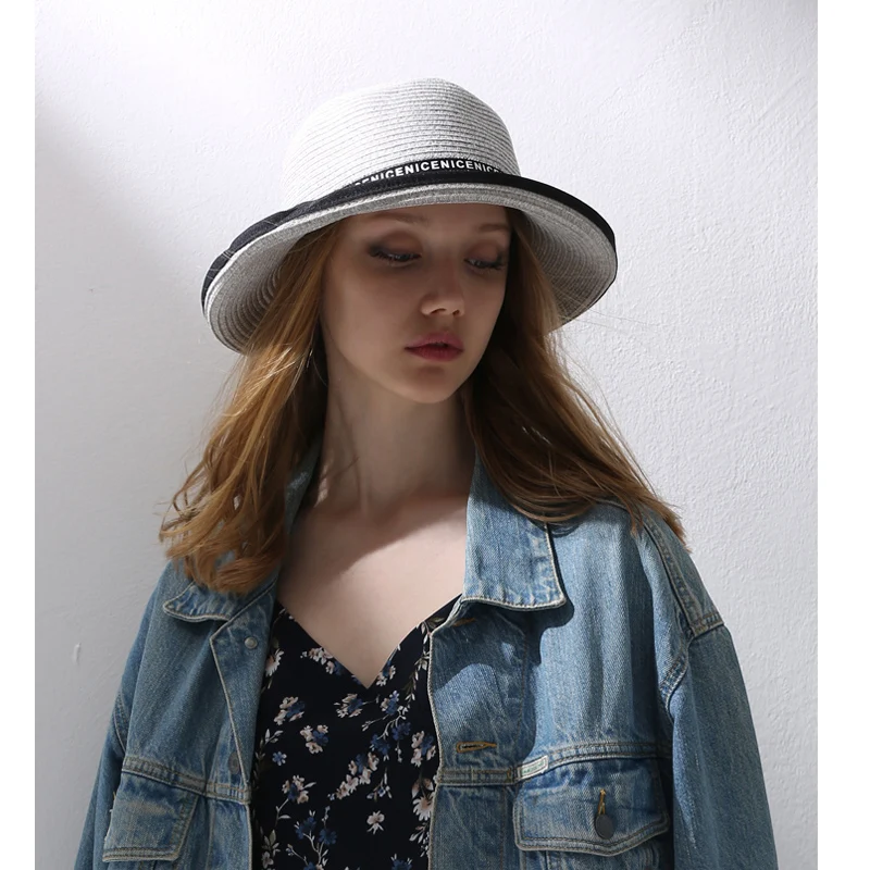 Открытый Пляж Шляпа Солнца Для Девочки Письмо Модные женские Летние Шляпы