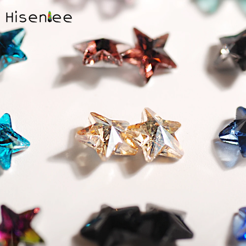 10MM 20pc/Pack Star Shape Rhinestone Shiny Glass Dedicated Punk Studs DIY Nail Arts&ampCrafts Trinkets Clothing Handmade Decoration | Дом и
