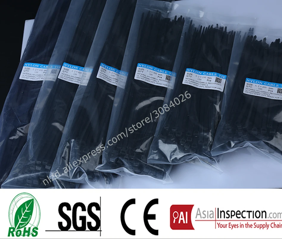 5 2 мм Ширина отсортированные черные кабельная стяжка 100 шт./упак. Пластик ремни