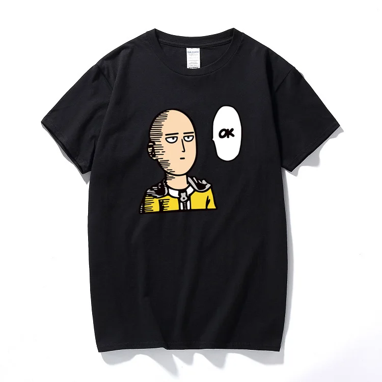 VHORZ хлопок Аниме One Punch Man напечатаны мужские футболки модные Классные удобные мужские футболки Повседневная футболка для мужчин