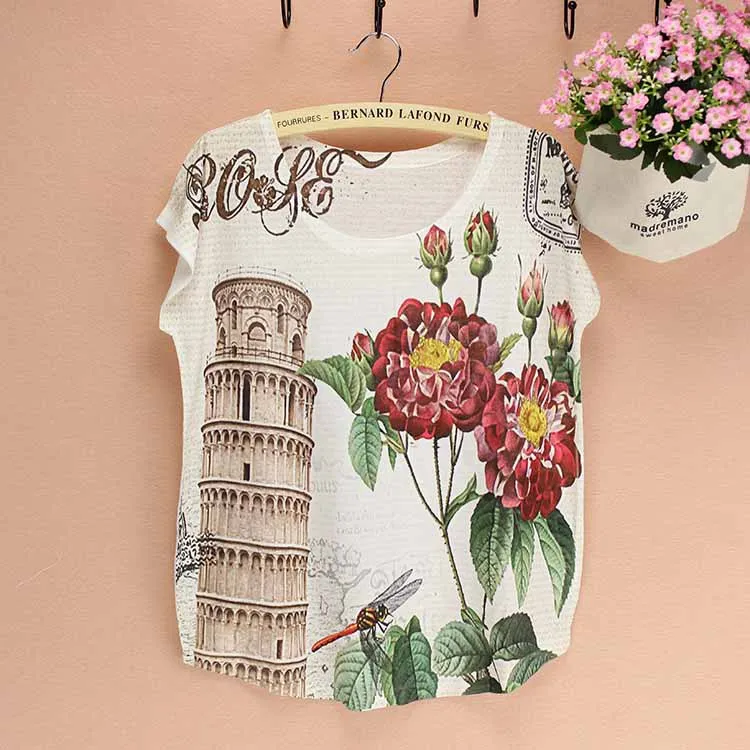 Женская летняя футболка с принтом Торре ди Пиза|fashion tees|print t shirtamerican fashion |