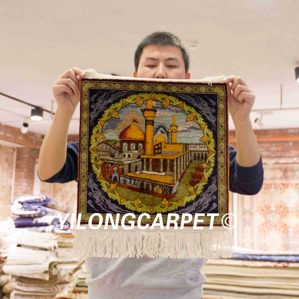 YILONG 1 3 'x 3' миниатюрный Шелковый коврик ручной работы гобелен с узлом|Гобелен| |