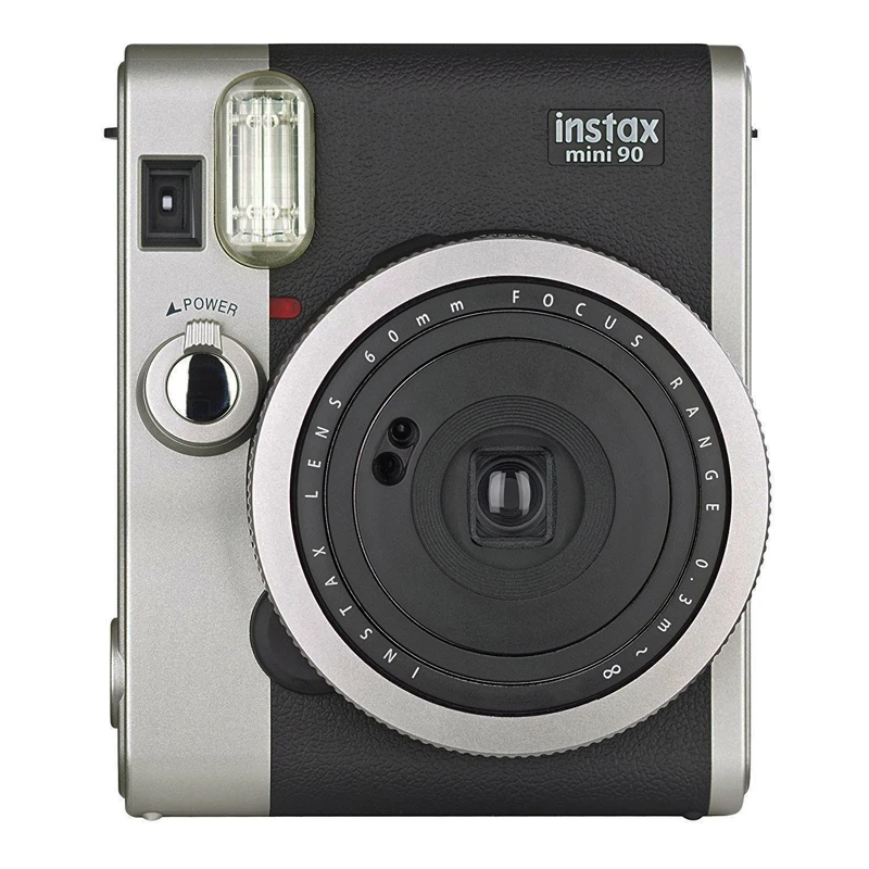 Fujifilm Instax Mini 90 NEO классическая черно коричневая мгновенная пленка камера + Fuji белая