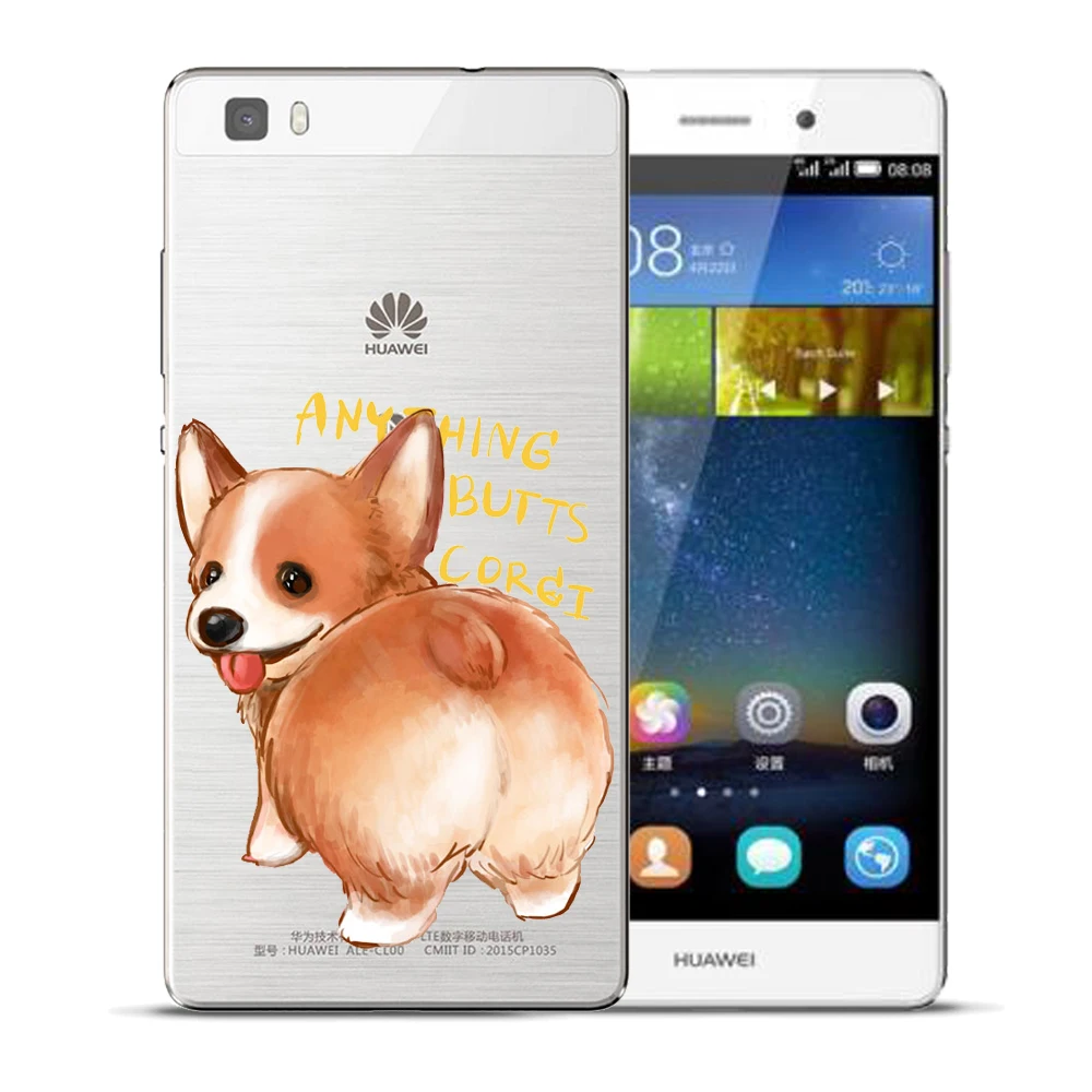 Классный чехол Corgi для Huawei P8 P9 P10 P20 P30 Lite Plus Mate 10 Pro Y5 Y6 II Y3 Y7 2017 Honor 9 6X 7X|Бамперы| |