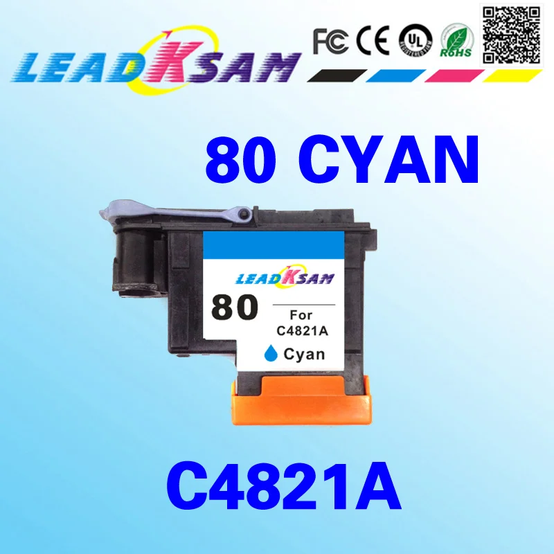 Совместимый для hp80 Cyan Compitable печатающая головка C4821A 80 чернильного картриджа Designjet