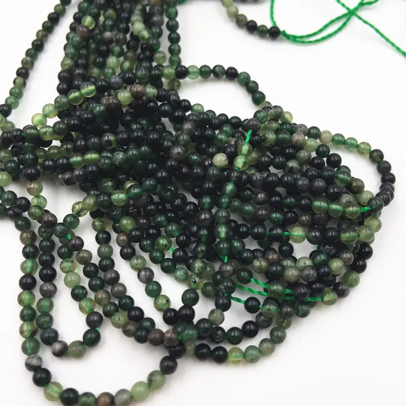 Новые Изысканные Зеленые Круглые бусины из натурального камня 2 мм 3 для