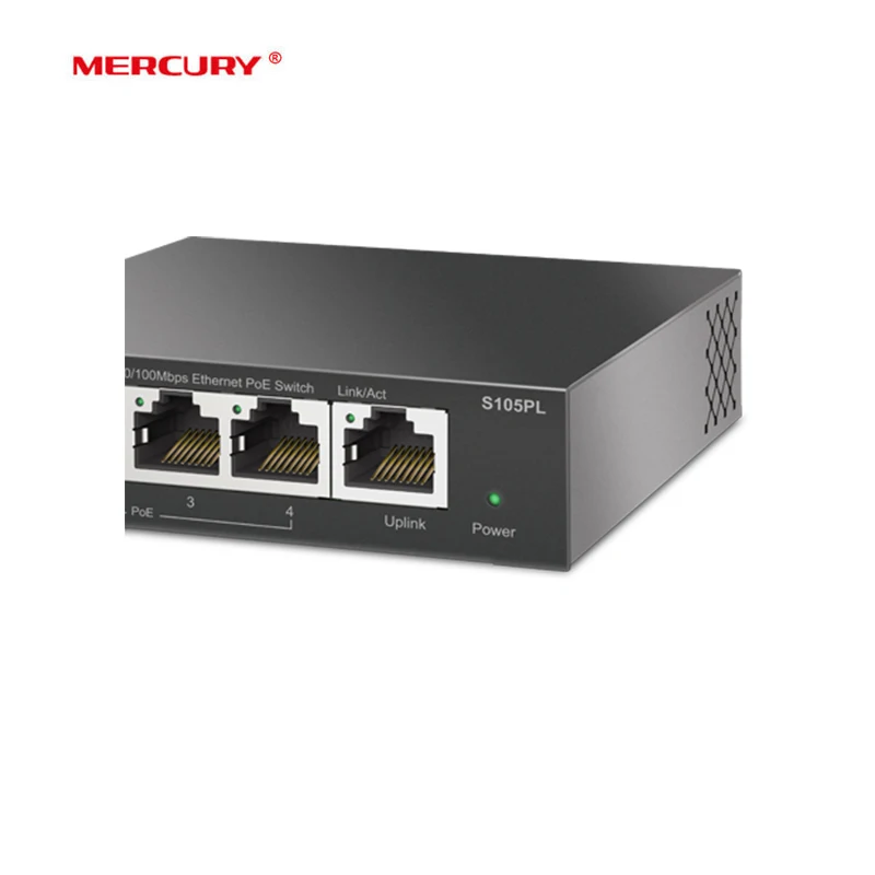 Mercury 5 портов 10/100 Мбит/с быстрая PoE переключатель питания через Ethernet стальная