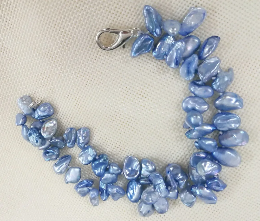 Браслет женский двухрядный с пресноводным жемчугом 10 мм