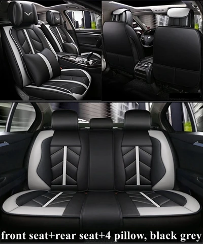 black grey luxury Сиденья для Toyota Hilux Yaris Vios Веста Audi a1 a3 a4 a5 a6 a7 a8 a4L a6L q2 q3 q5 q7 a4 b8 a4 b6 a3 8p a4 b7 a6 c6 Alfa Romeo 159 - Название цвета: black grey luxury