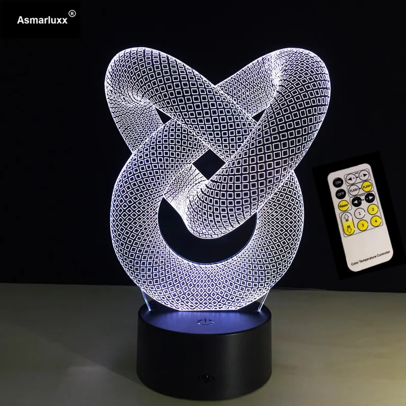 Ночник с дистанционным управлением или сенсорным креативный акриловый 3D
