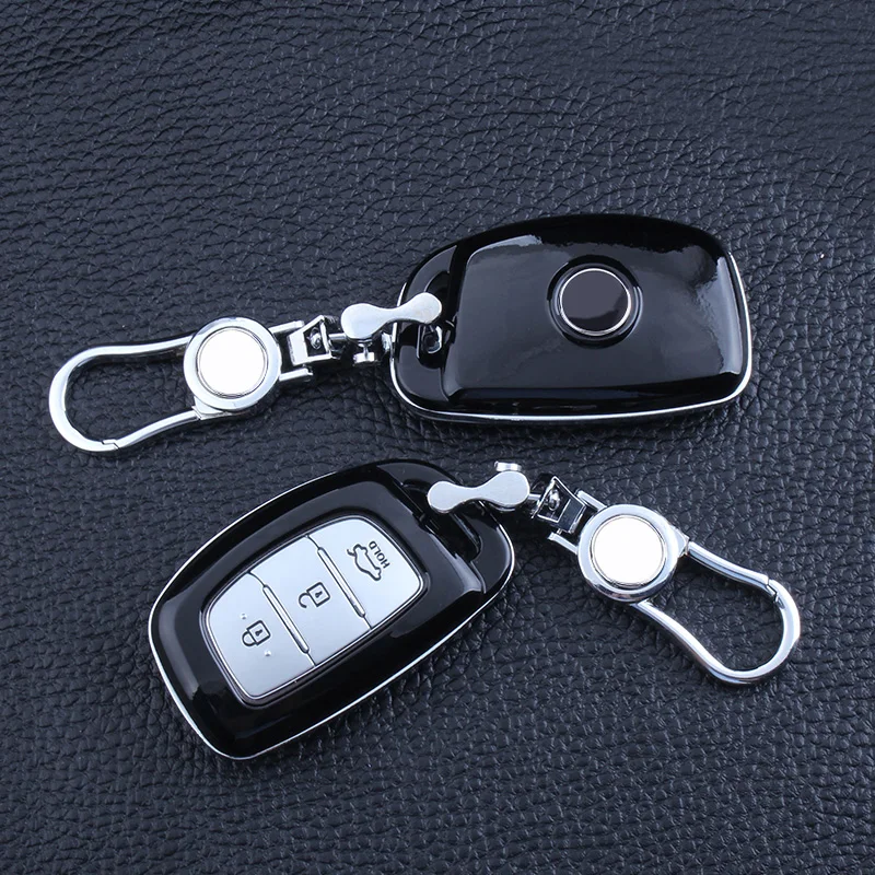 Краска ABS + сплав автомобильный чехол держатель для ключа цепи Корпус 3 кнопки