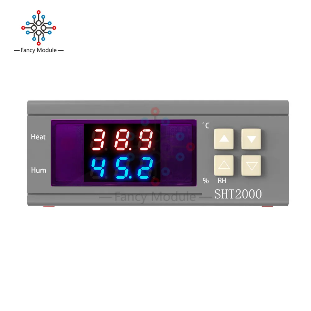 SHT2000 10A DC 12 72V широкий светодиодный цифровой термостат гигрометр термометр
