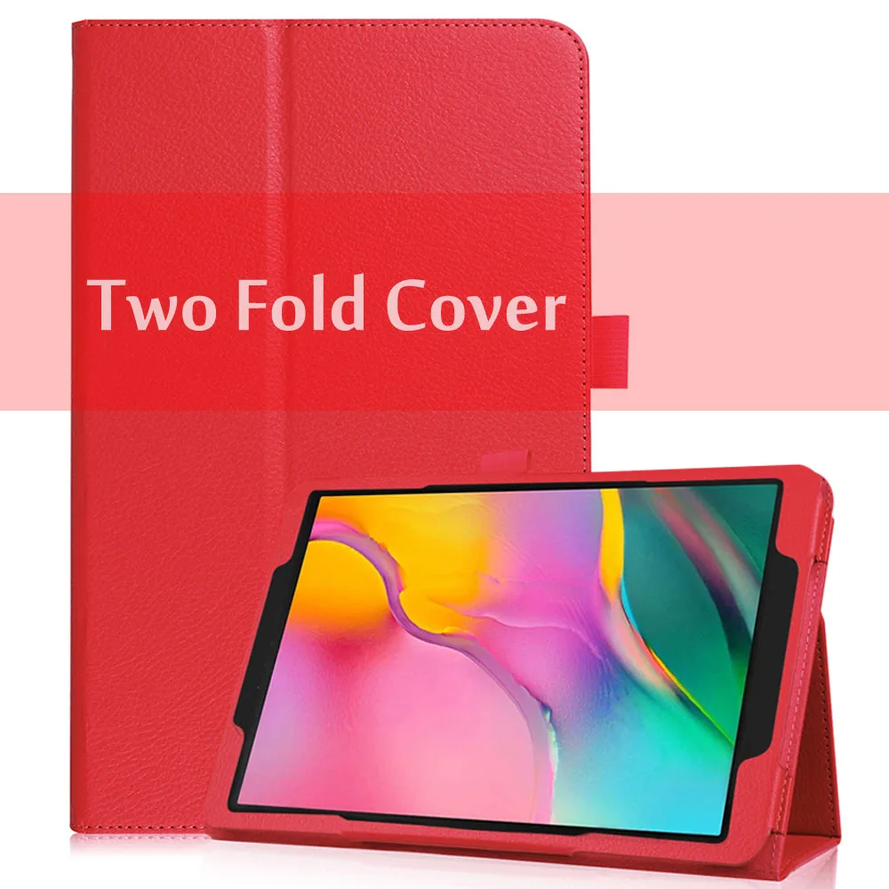 fold Red Вращающийся на 360 чехол для samsung Galaxy Tab A 10,1 T510 T515 чехол-подставка из искусственной кожи для SM-T510 SM-T515 10,1 дюймов - Цвет: fold Red