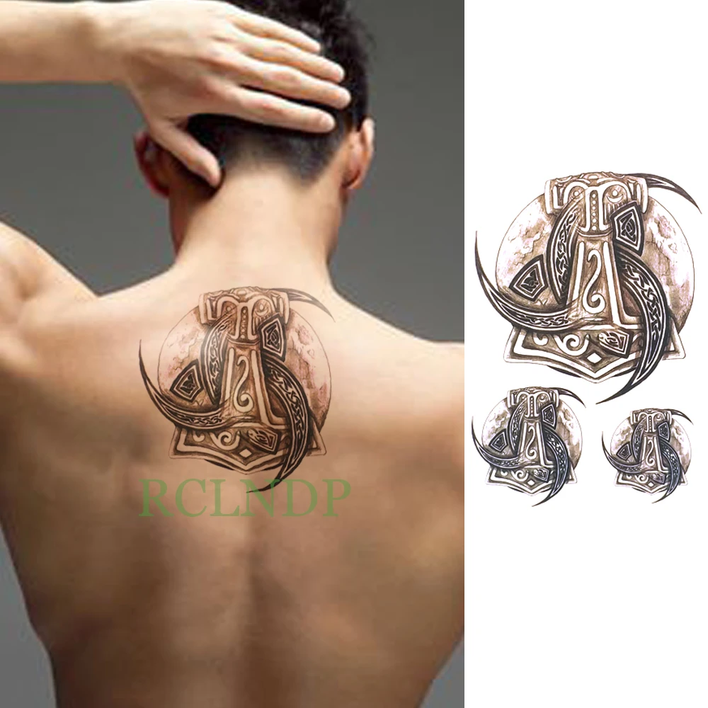 Waterproof Temporary Tattoo Tribal Totem Old School tatto flash tatoo fake tattoos large size body art for girl women man kid | Красота и