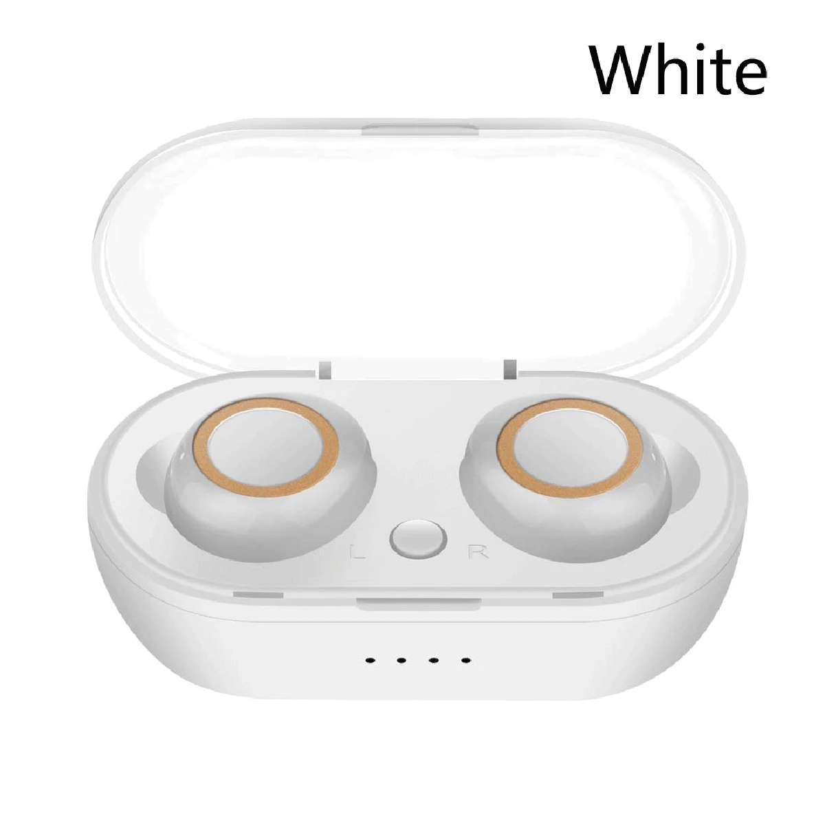 White Беспроводная гарнитура Bluetooth 5,0 HD бас портативные 3D стерео игровые наушники для занятий спортом водонепроницаемые с микрофоном зарядная коробка - Цвет: White