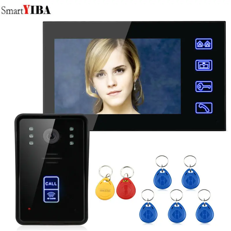 Видеодомофон SmartYIBA 7 &quotRFID домофон сенсорная кнопка видеодомофон Разблокировка
