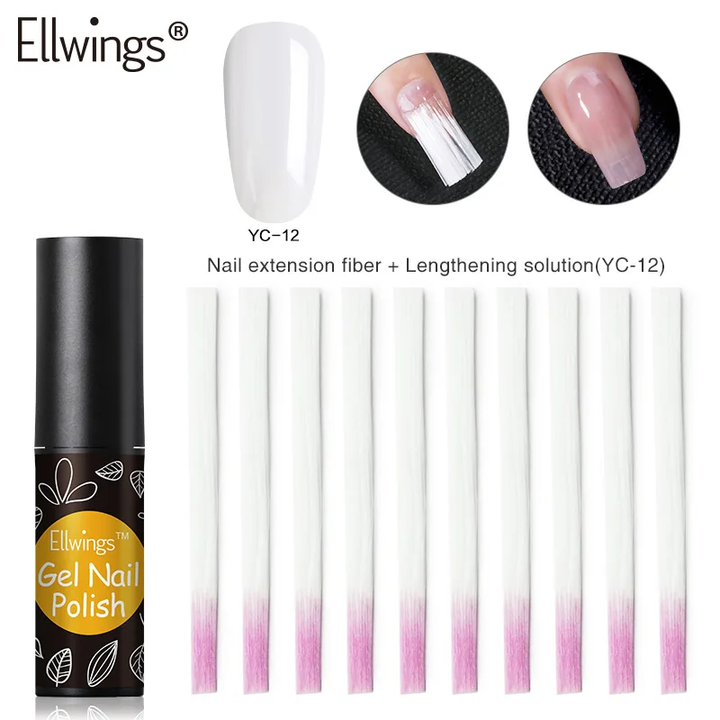 ZHG1192 Ellwings набор гелей для дизайна ногтей, гель для наращивания, быстростроительный Гель-лак, впитывающий УФ-волокно, лак для наращивания ногтей, нужен праймер - Цвет: ZHG1192