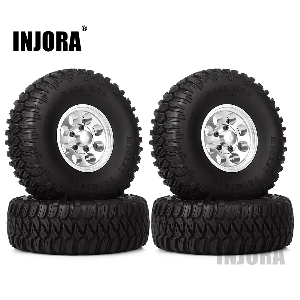 INJORA 4 шт. 1,5" алюминиевые колесные шины 1,55 дюймов шины для RC гусеничного автомобиля D90 TF2 Tamiya CC01 MST JIMNY AX90069