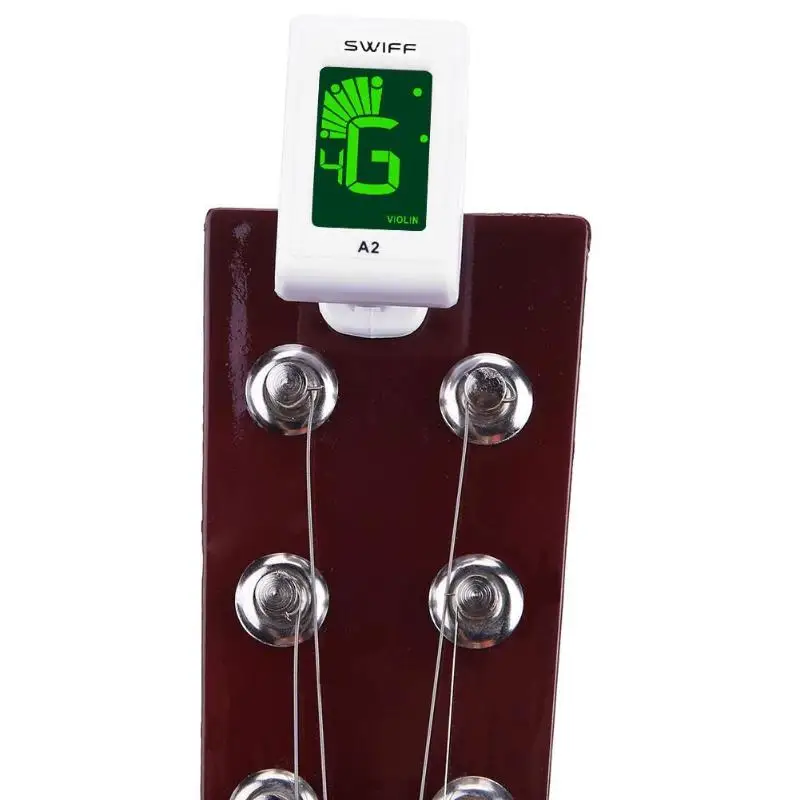 LCD Chromatic Clip Vibrator Guitar Tuner Capotraste Rotatable for Chromatic Acoustic Guitar Bass Tuning Mediator Guitarra Parts