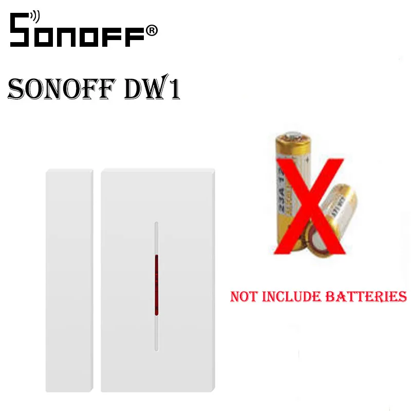 DW1 Sensor Sonoff РЧ мост 433 МГц Wifi беспроводной преобразователь сигнала PIR 2 датчика/DW1 дверной и оконный датчик сигнализации для умного дома комплекты безопасности - Комплект: DW1 Sensor