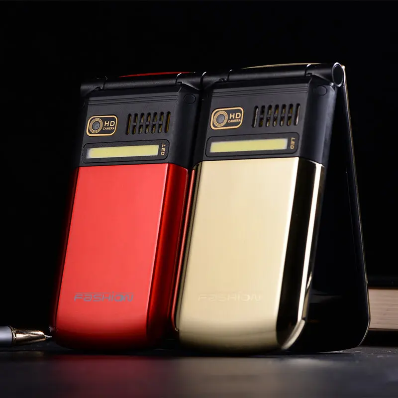 TKEXUN G9000 тонкий раскладной металлический фонарь с двумя Sim картами для пожилых
