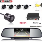 Зеркало-парктроник Koorinwoo 3 в 1, цифровой монитор с 4 видеосистемой, камерой заднего вида