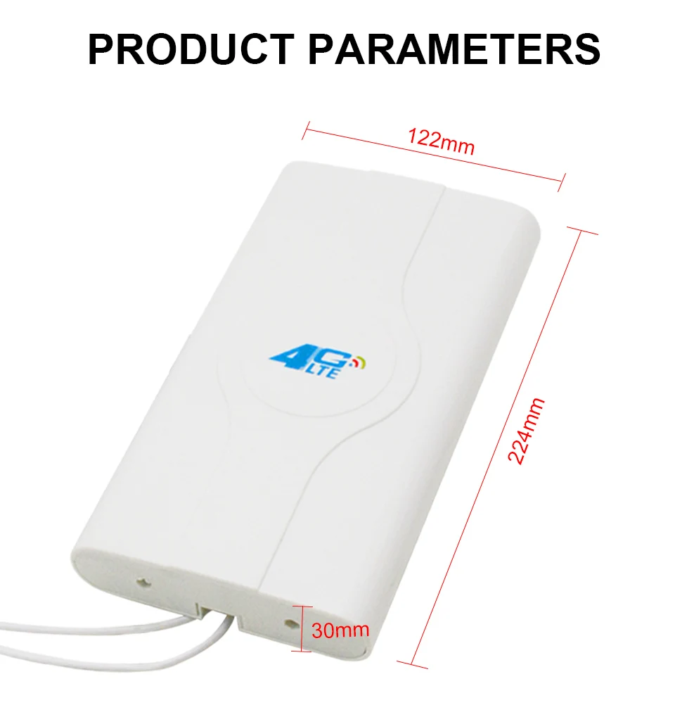 4G LTE антенна MIMO 700-2600 МГц с 2-TS9/CRC9/SMA разъемами панель усилителя 2 м кабель 88dBi |