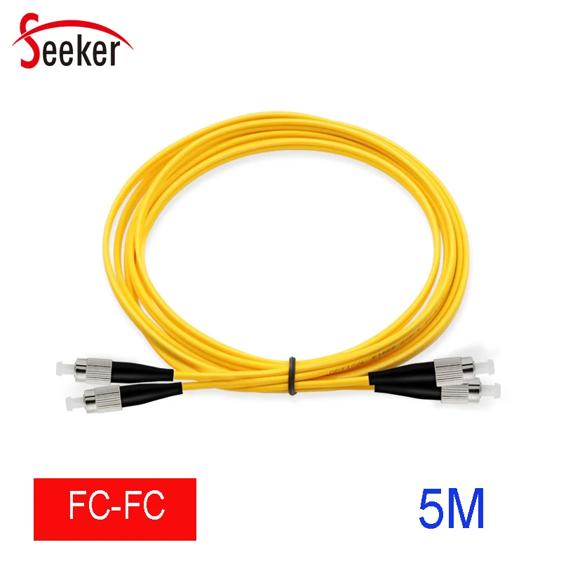 

10pcs/lot 5M 3.0MM FC-FC Optic Fiber Patch Cord SM Simplex Mode Double Core Fiber Jumper Cable for UPC CATV CCTV FTTH