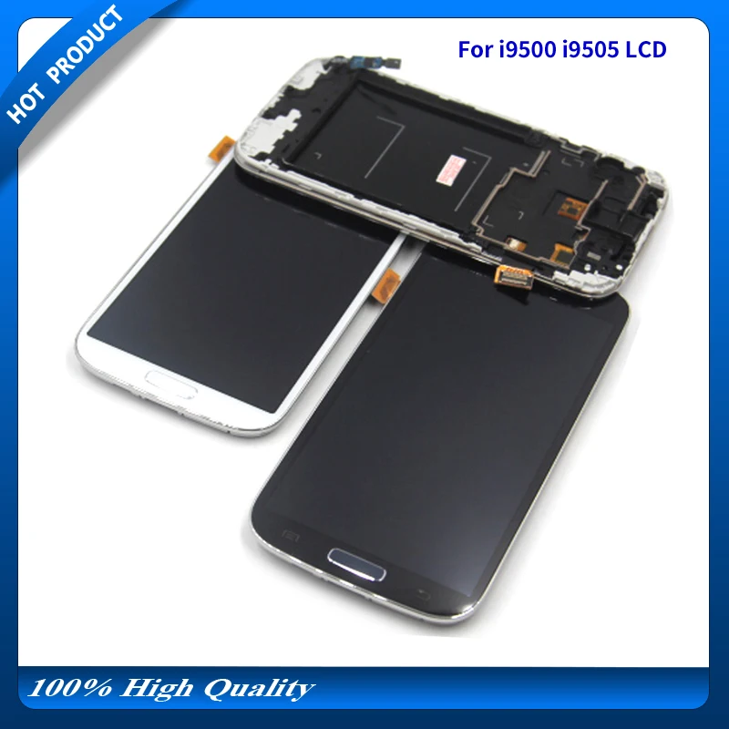 Comaptible для samsung Galaxy S4 I9500 ЖК дисплей сборки Сенсорный экран Дисплей цифратор + рамка